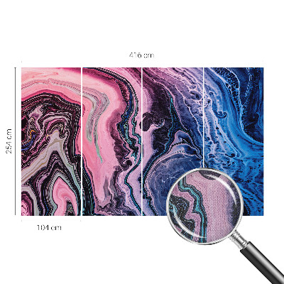 Carta da parati effetto profondità Vortici colorati