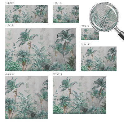 Carta da parati panoramica effetto 3D Oasi esotica