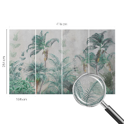 Carta da parati panoramica effetto 3D Oasi esotica