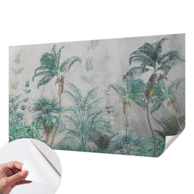 Carta da parati panoramica effetto 3D Oasi esotica