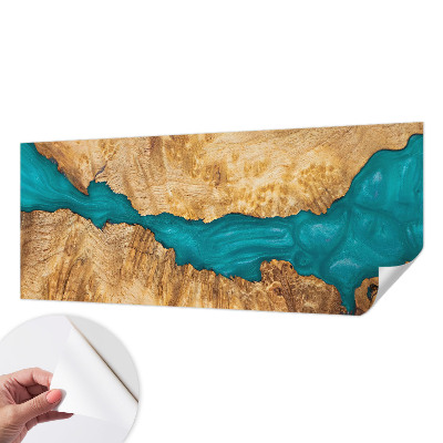 Carta da parati cameretta Legno e resina