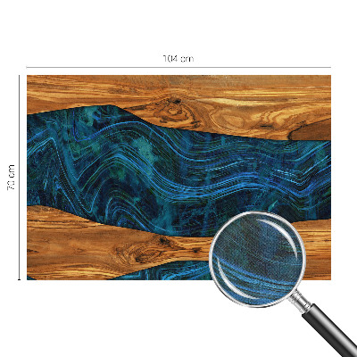Fotomurale per cameretta legno blu