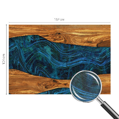 Fotomurale per cameretta legno blu