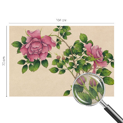 Fotomurale effetto 3D Rose romantiche