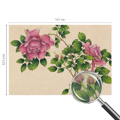 Fotomurale effetto 3D Rose romantiche