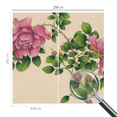 Fotomurale effetto 3D Rose romantiche