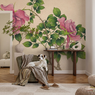 Fotomurale effetto 3D Rose romantiche