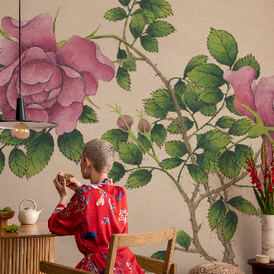 Fotomurale effetto 3D Rose romantiche