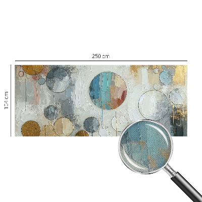 Carta da parati panoramica effetto 3D Cerchi geometrici