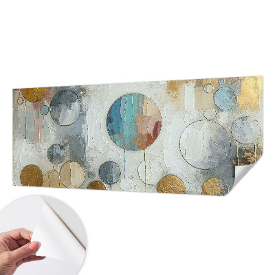 Carta da parati panoramica effetto 3D Cerchi geometrici