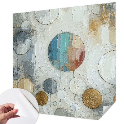 Carta da parati panoramica effetto 3D Cerchi geometrici