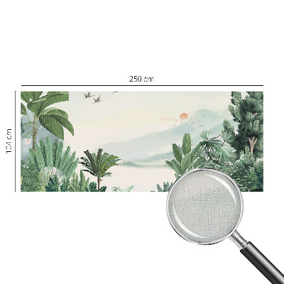 Carta da parati per cameretta oasi tropicale