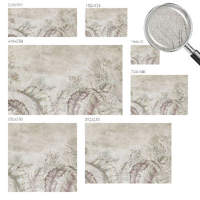Fotomurale effetto 3D Foglie decorative