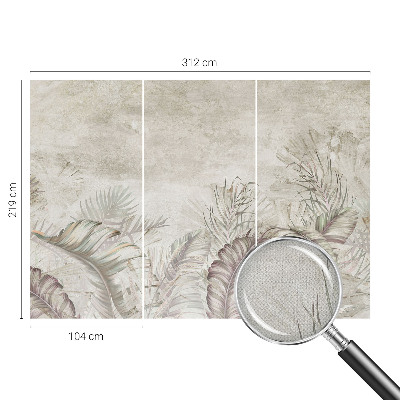 Fotomurale effetto 3D Foglie decorative