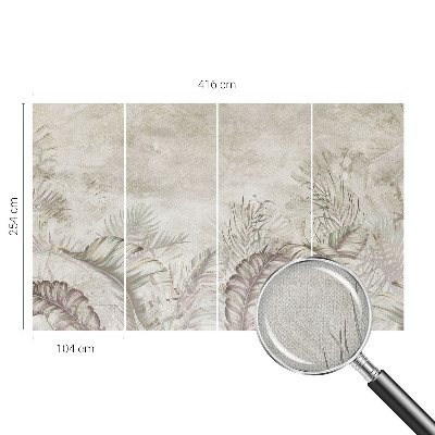 Fotomurale effetto 3D Foglie decorative