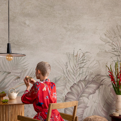 Fotomurale effetto 3D Foglie decorative