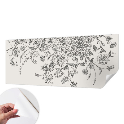 Carta da parati panoramica effetto 3D Motivo floreale