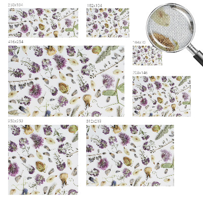 Carta da parati effetto profondità fiori secchi