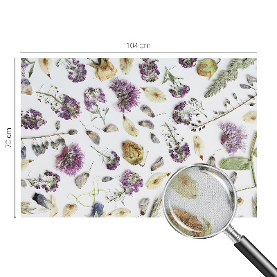 Carta da parati effetto profondità fiori secchi