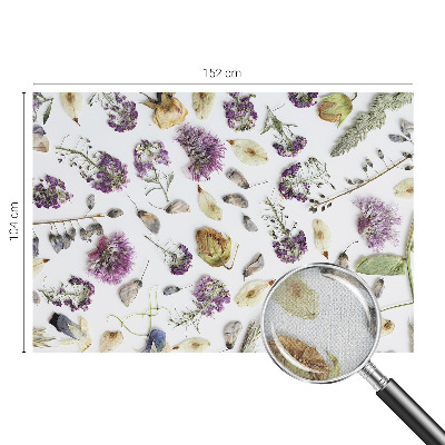 Carta da parati effetto profondità fiori secchi