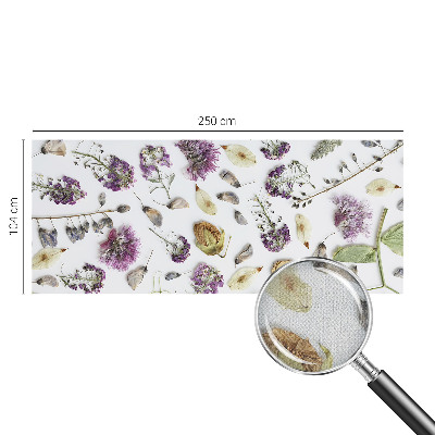 Carta da parati effetto profondità fiori secchi