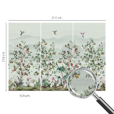 Fotomurale per bambini Alberi esotici