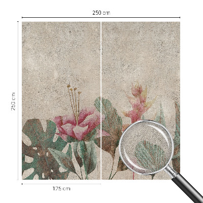 Carta da parati panoramica effetto 3D Flora delicata