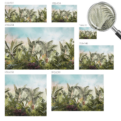Carta da parati panoramica effetto 3D Paradiso tropicale