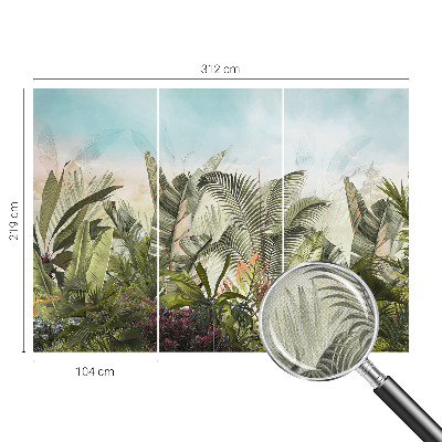 Carta da parati panoramica effetto 3D Paradiso tropicale