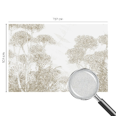 Carta da parati cameretta vegetazione tropicale