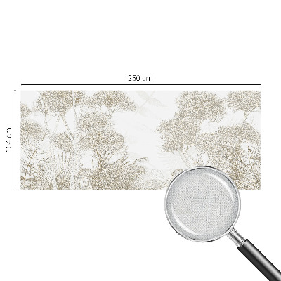 Carta da parati cameretta vegetazione tropicale