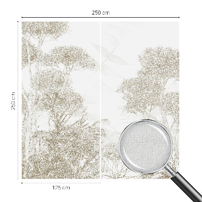 Carta da parati cameretta vegetazione tropicale