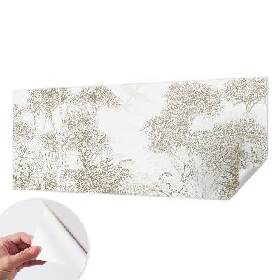 Carta da parati cameretta vegetazione tropicale