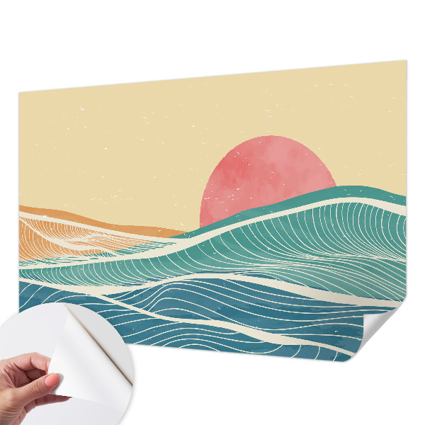 Carta da parati per cameretta Onde del mare