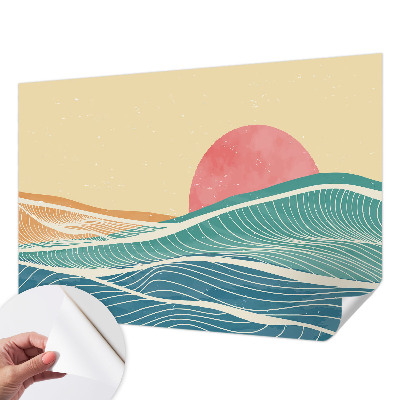 Carta da parati per cameretta Onde del mare