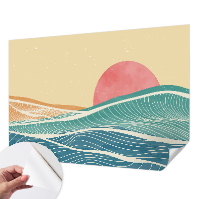 Carta da parati per cameretta Onde del mare
