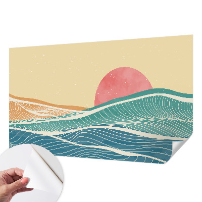 Carta da parati per cameretta Onde del mare