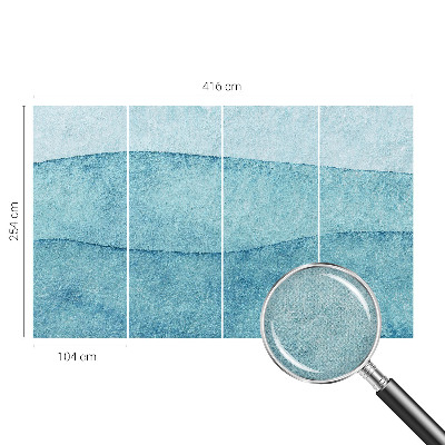 Fotomurale 3D Onde blu