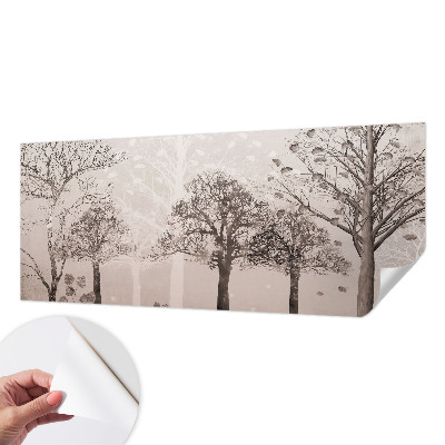 Carta da parati panoramica effetto 3D Alberi delicati
