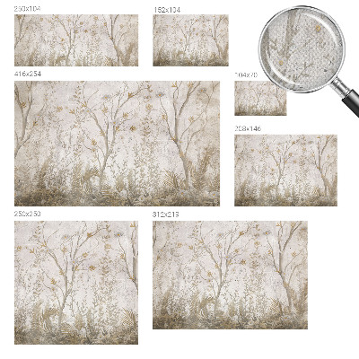 Carta da parati effetto profondità Un angolo di foresta