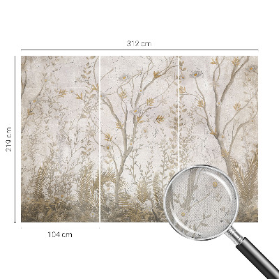 Carta da parati effetto profondità Un angolo di foresta