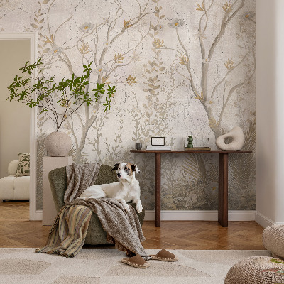 Carta da parati effetto profondità Un angolo di foresta