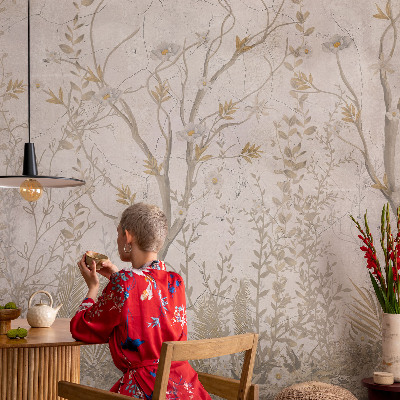 Carta da parati effetto profondità Un angolo di foresta