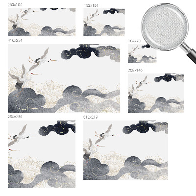 Carta da parati cameretta Gru in volo