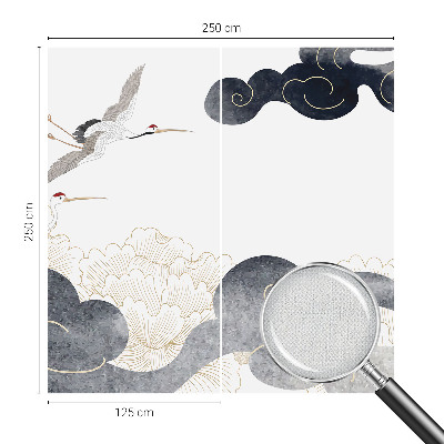 Carta da parati cameretta Gru in volo