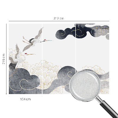 Carta da parati cameretta Gru in volo