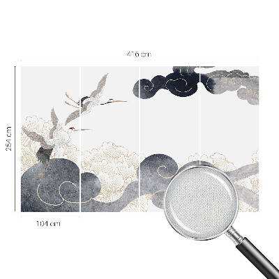 Carta da parati cameretta Gru in volo