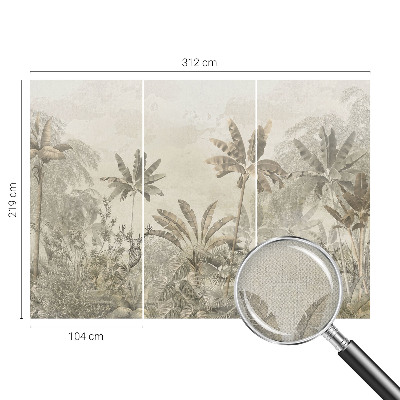 Carta da parati 3D giungla tropicale