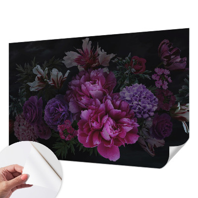 Carta da parati panoramica effetto 3D Eleganza floreale