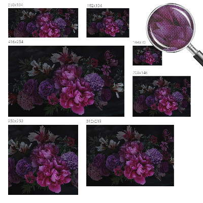 Carta da parati panoramica effetto 3D Eleganza floreale